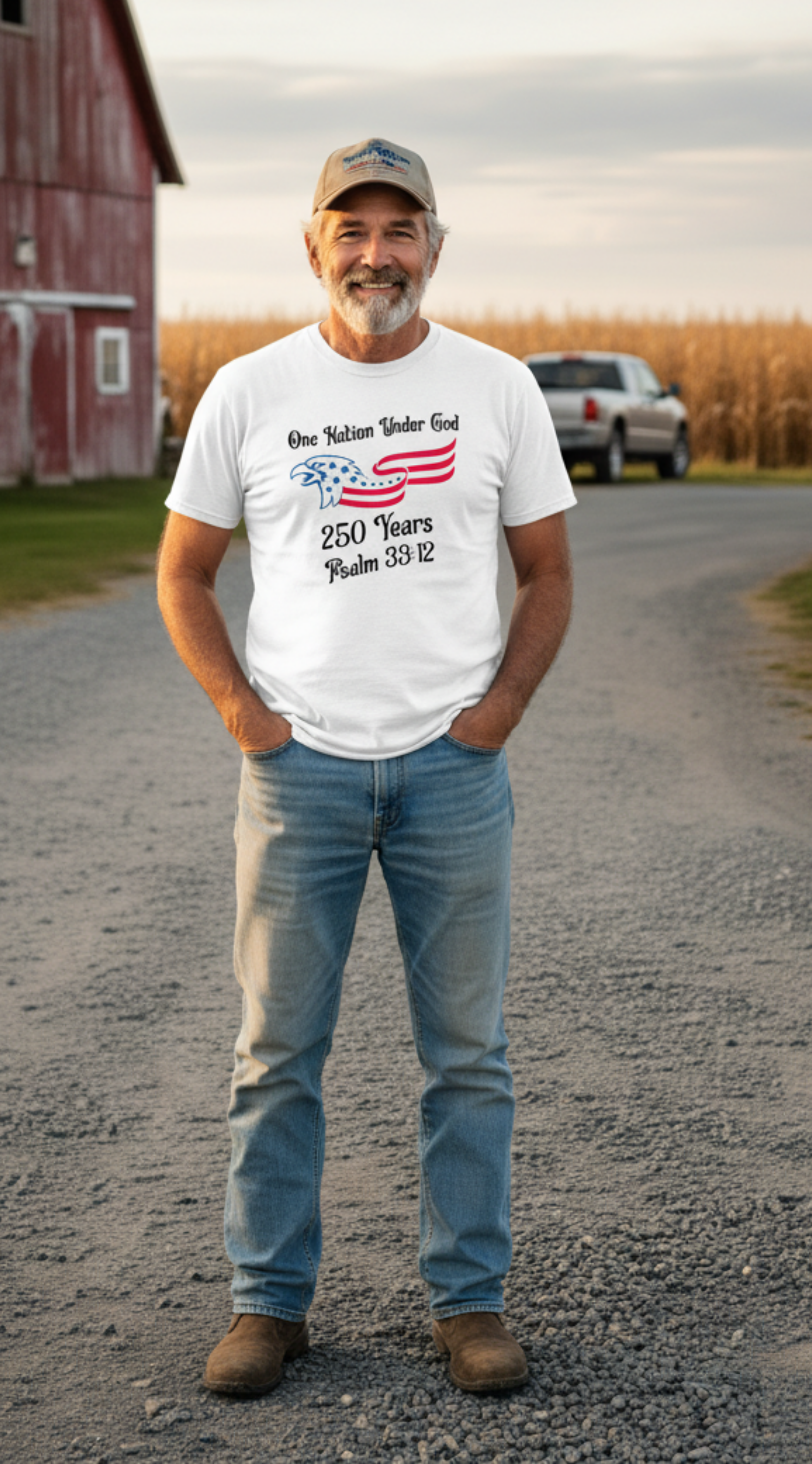 One Nation Under God – 250 Years T-shirt (Made in the USA)