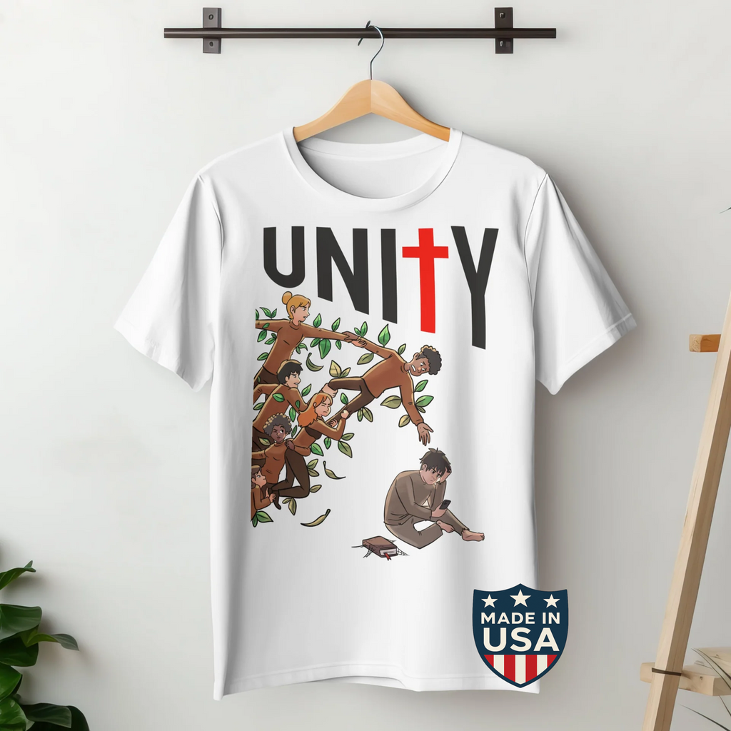 Unity in Christ Front/Back + Oversized Print T-shirt (Made in the USA)